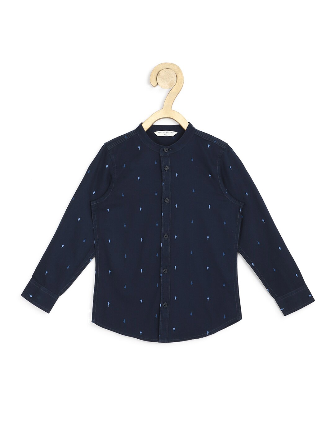 

Peter England Boys Slim Fit Printed Casual Shirt, Navy blue