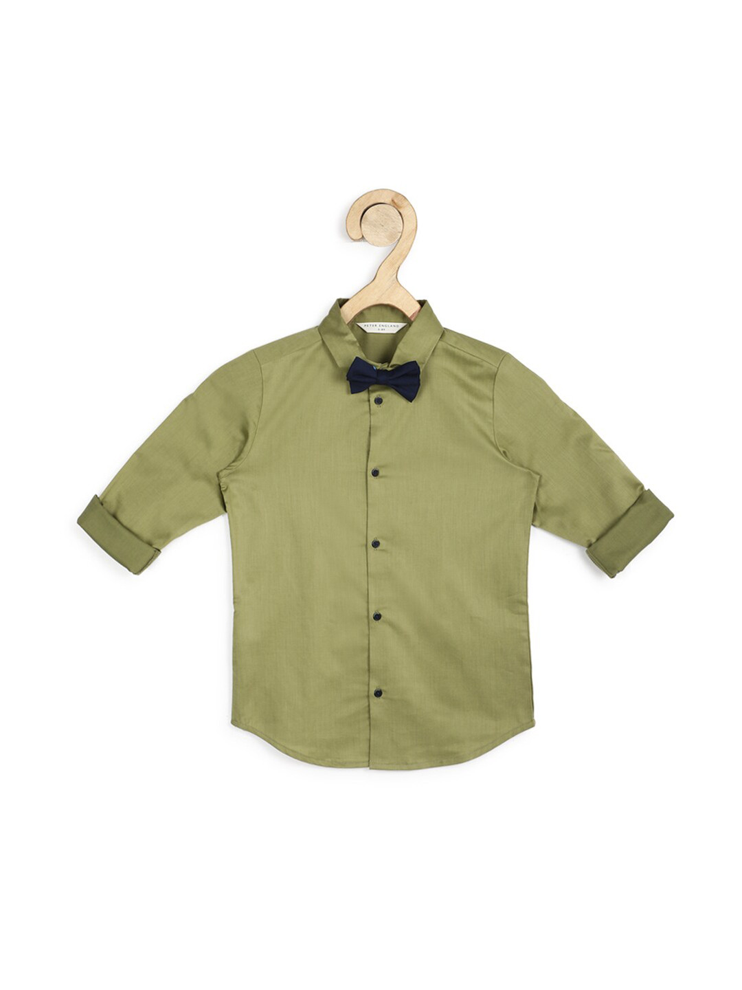 

Peter England Boys Olive Green Slim Fit Cotton Shirt