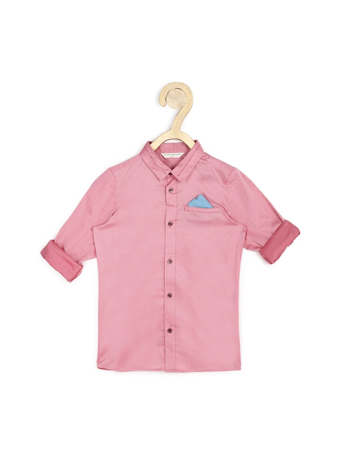 

Peter England Boys Pink Slim Fit Cotton Shirt