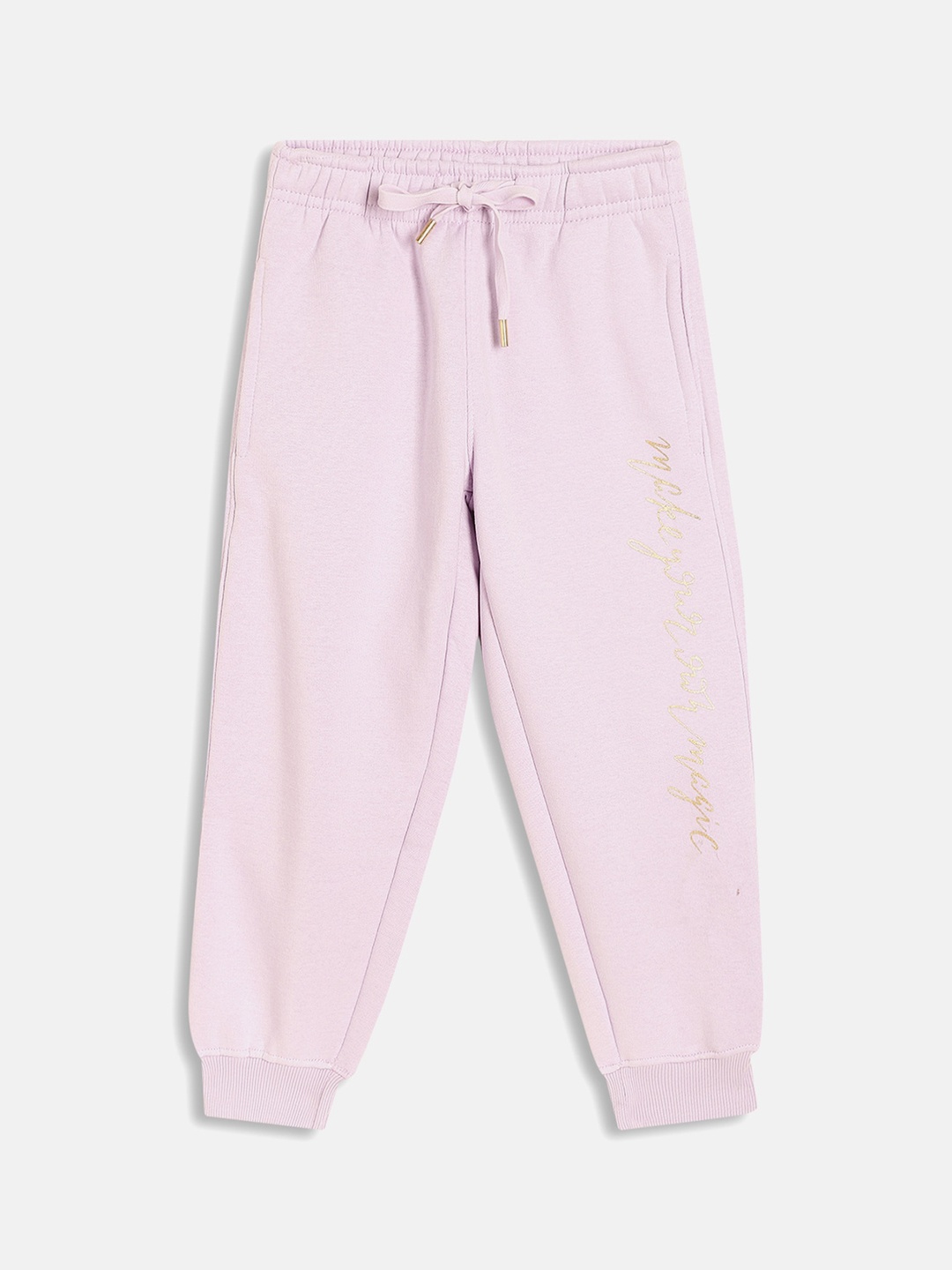 

METTLE Girls Lavender Printed Fleece Joggers