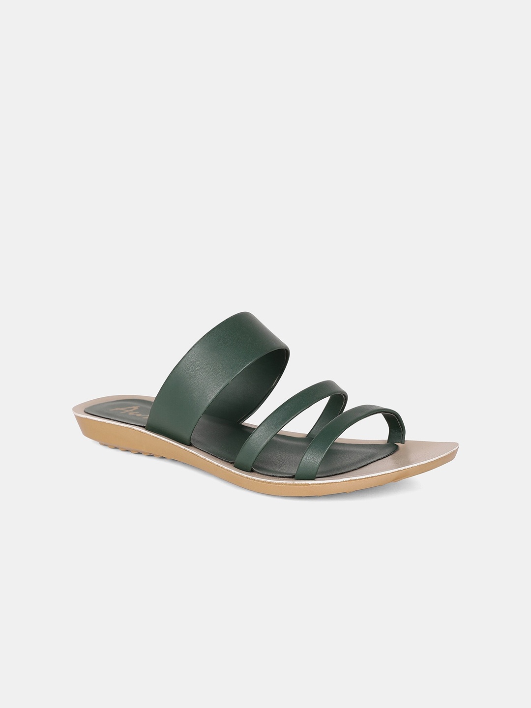 

AURELIA Wedge Open Toe Sandals Heels, Green