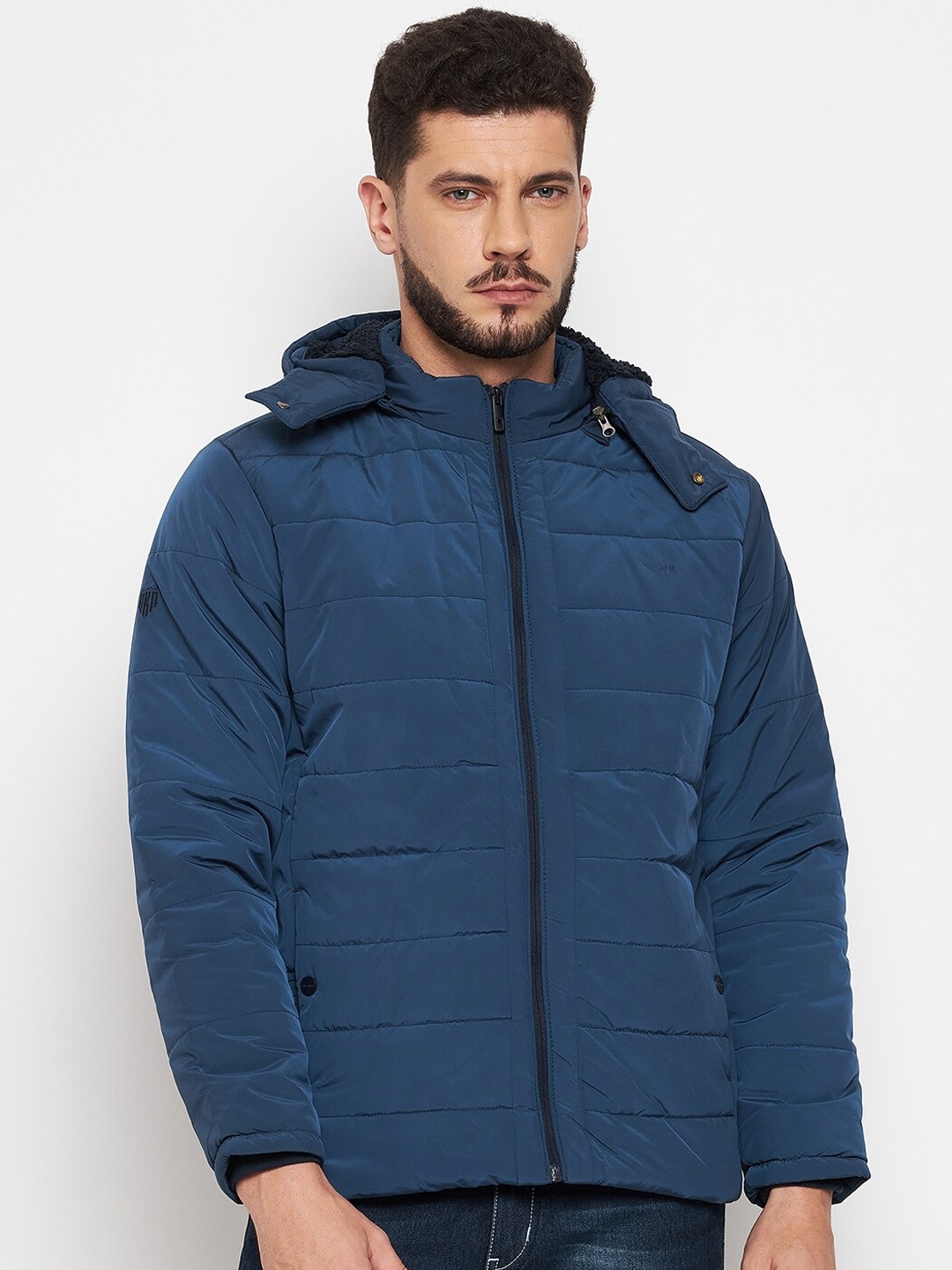 

Okane Men Blue Lightweight Padded Jacket