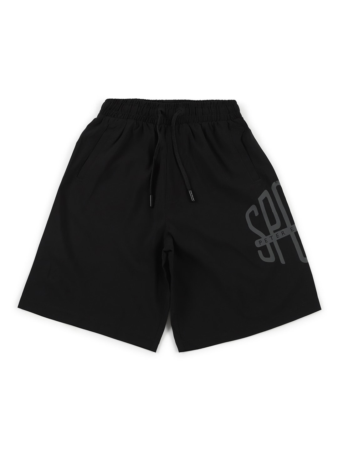 

Peter England Boys Black Cotton Shorts