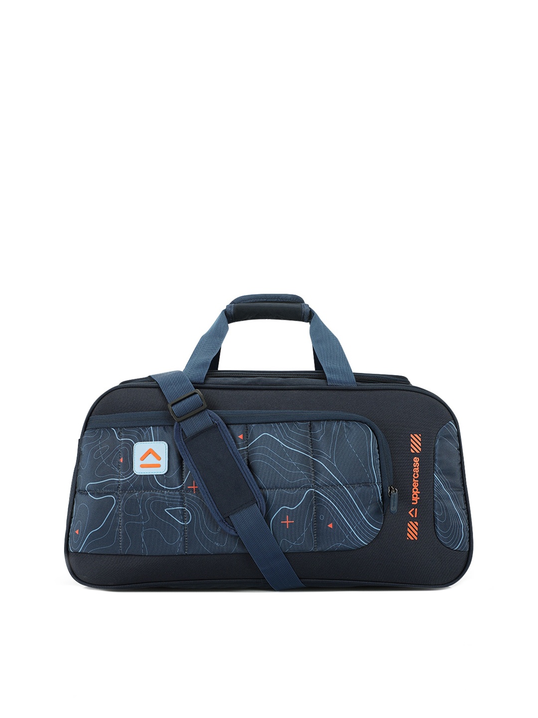 

uppercase Blue Printed Travel Duffel Bag