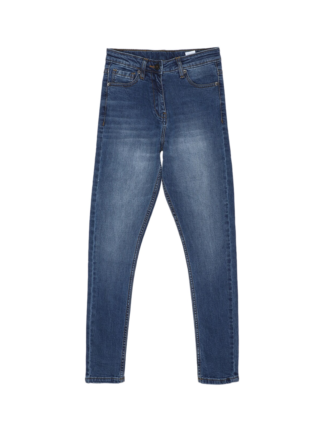 

Peter England Girls Navy Blue Skinny Fit Heavy Fade Jeans
