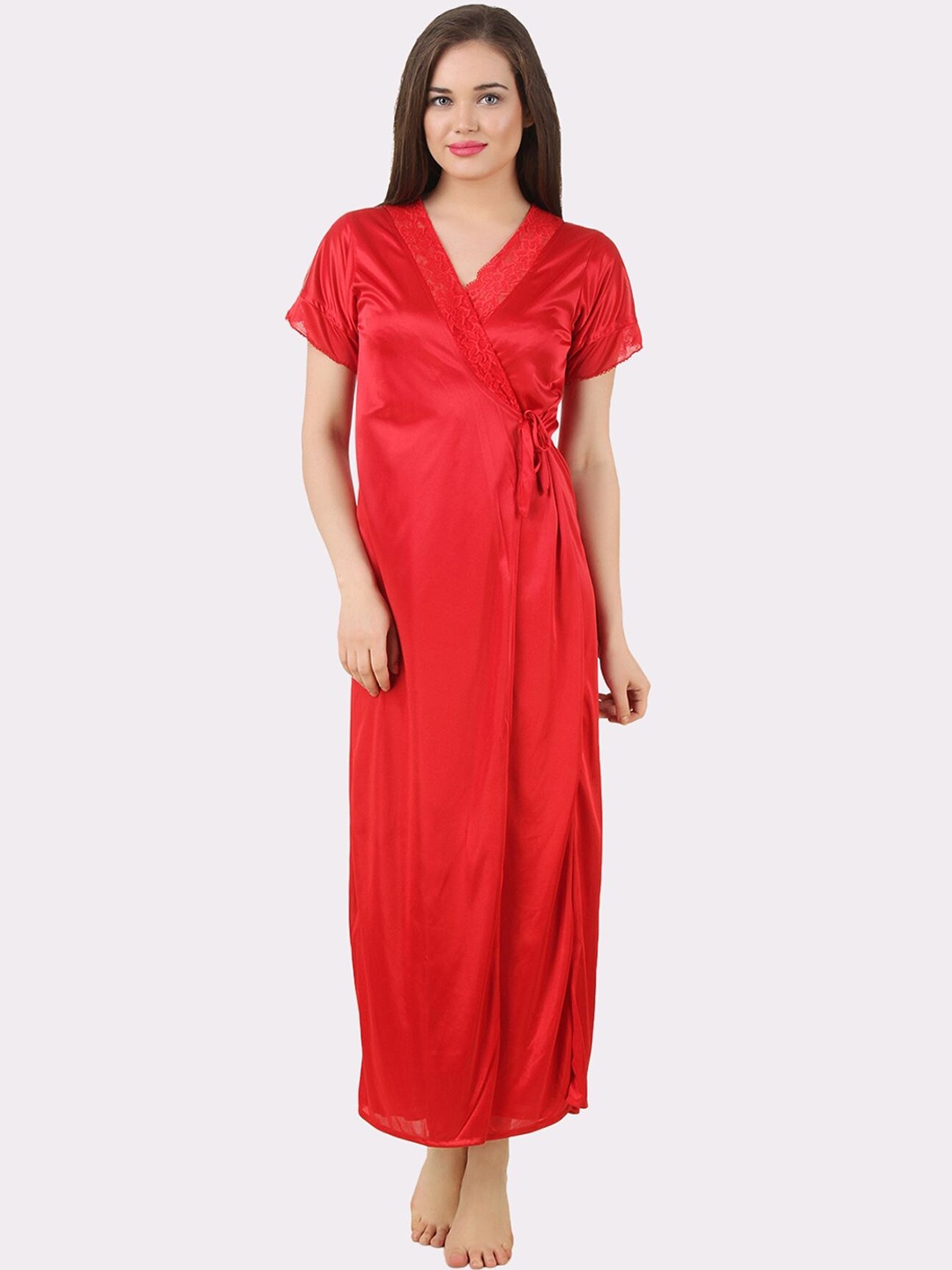 

Fasense Women Red Maxi Nightdress