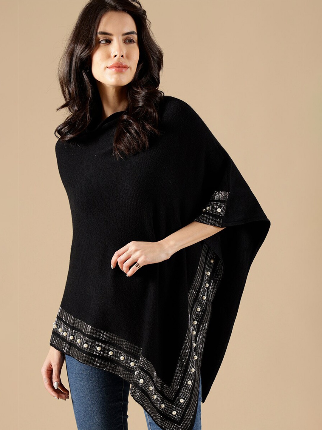 

Gipsy Women Black Acrylic Sweatshirt