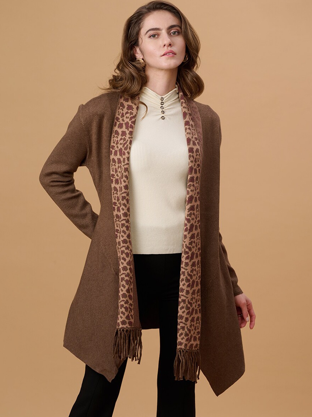 

Gipsy Women Coffee Brown Longline Overcoat