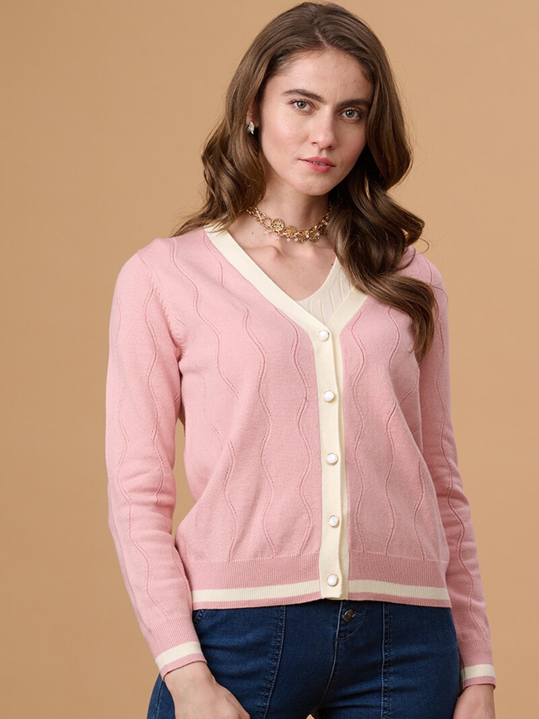 

Gipsy Women Pink Cardigan