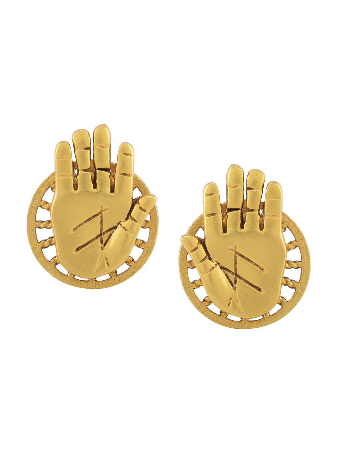 

Masaba Gold-Toned Contemporary Studs Earrings