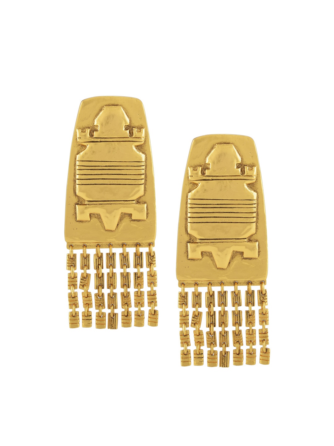 

Masaba Gold-Toned Contemporary Drop Earrings