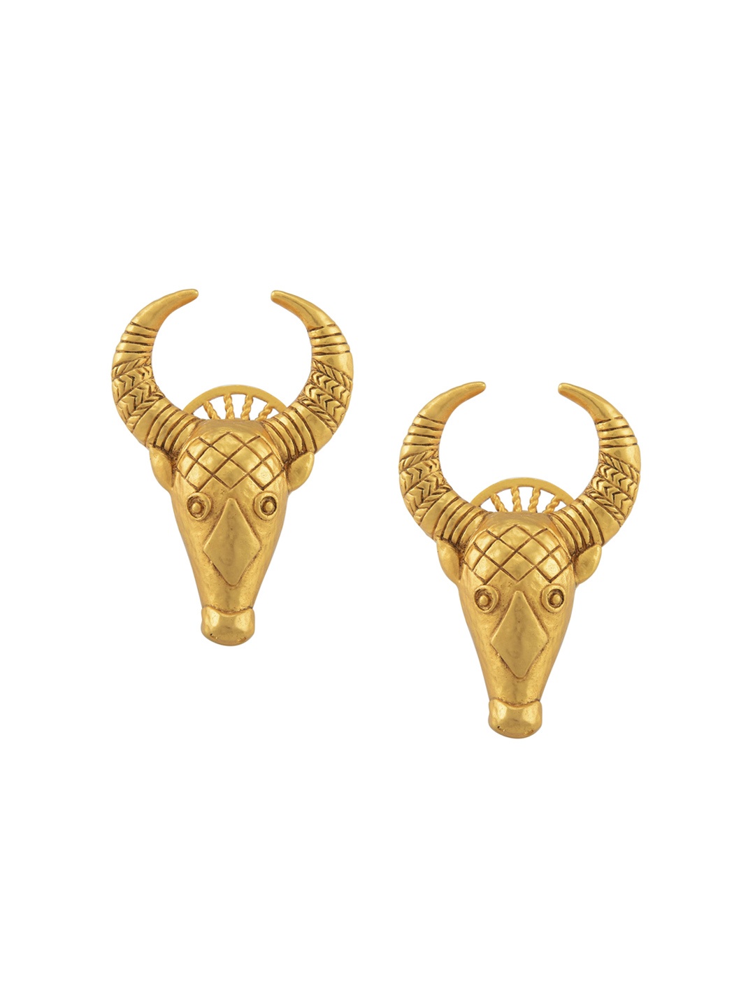 

Masaba Women Gold Plated Gold-Toned Contemporary Studs Earrings