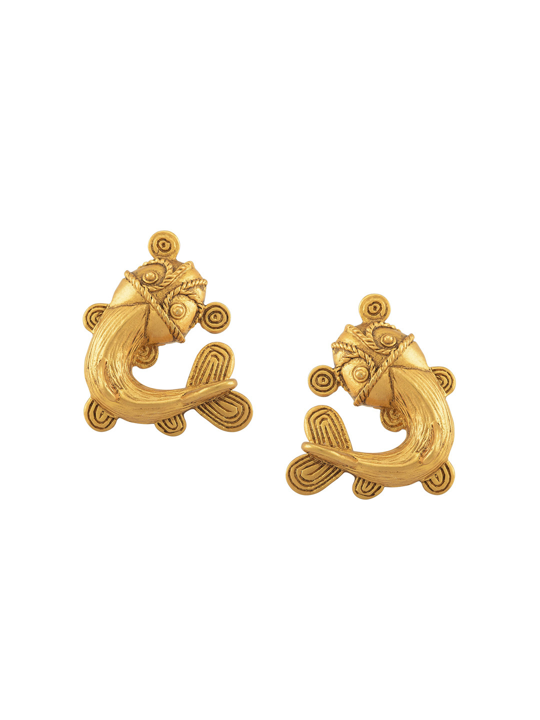 

Masaba Women Gold Plated Gold-Toned Contemporary Studs Earrings