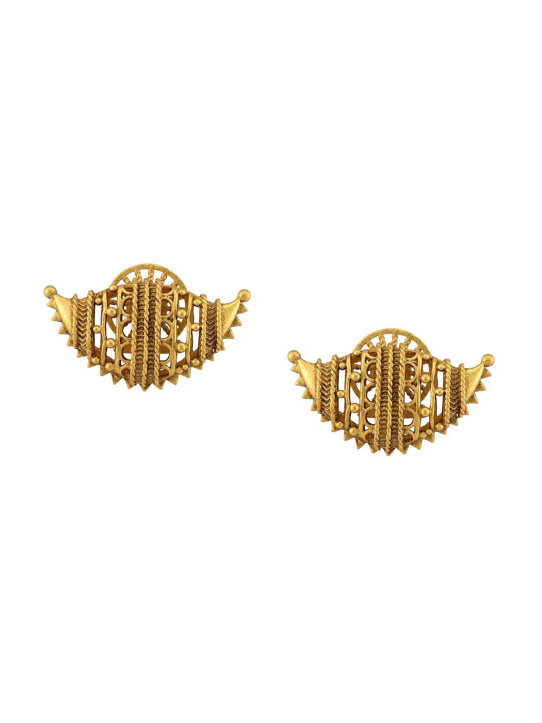 

Masaba Women Gold Plated Gold-Toned Contemporary Studs Earrings
