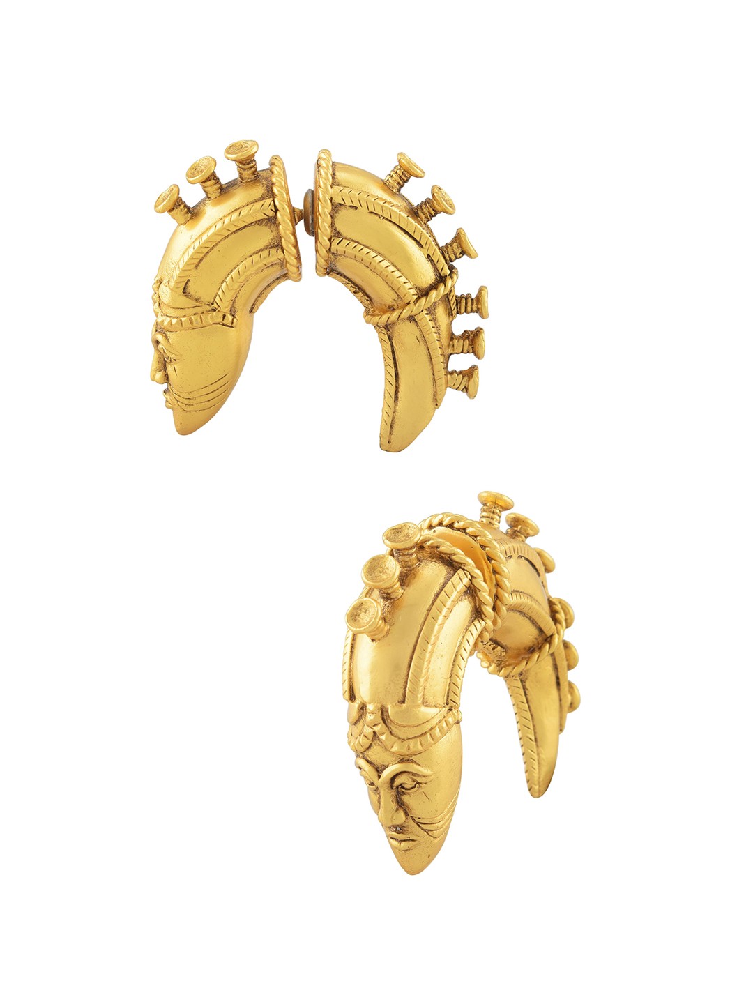 

Masaba Women Gold Plated Gold-Toned Contemporary Ear Cuff Earrings