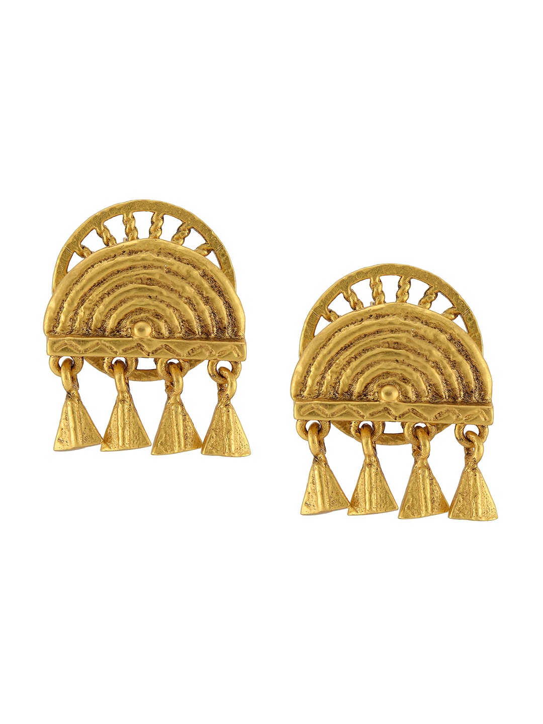 

Masaba Women Gold Plated Gold-Toned Geometric Studs Earrings