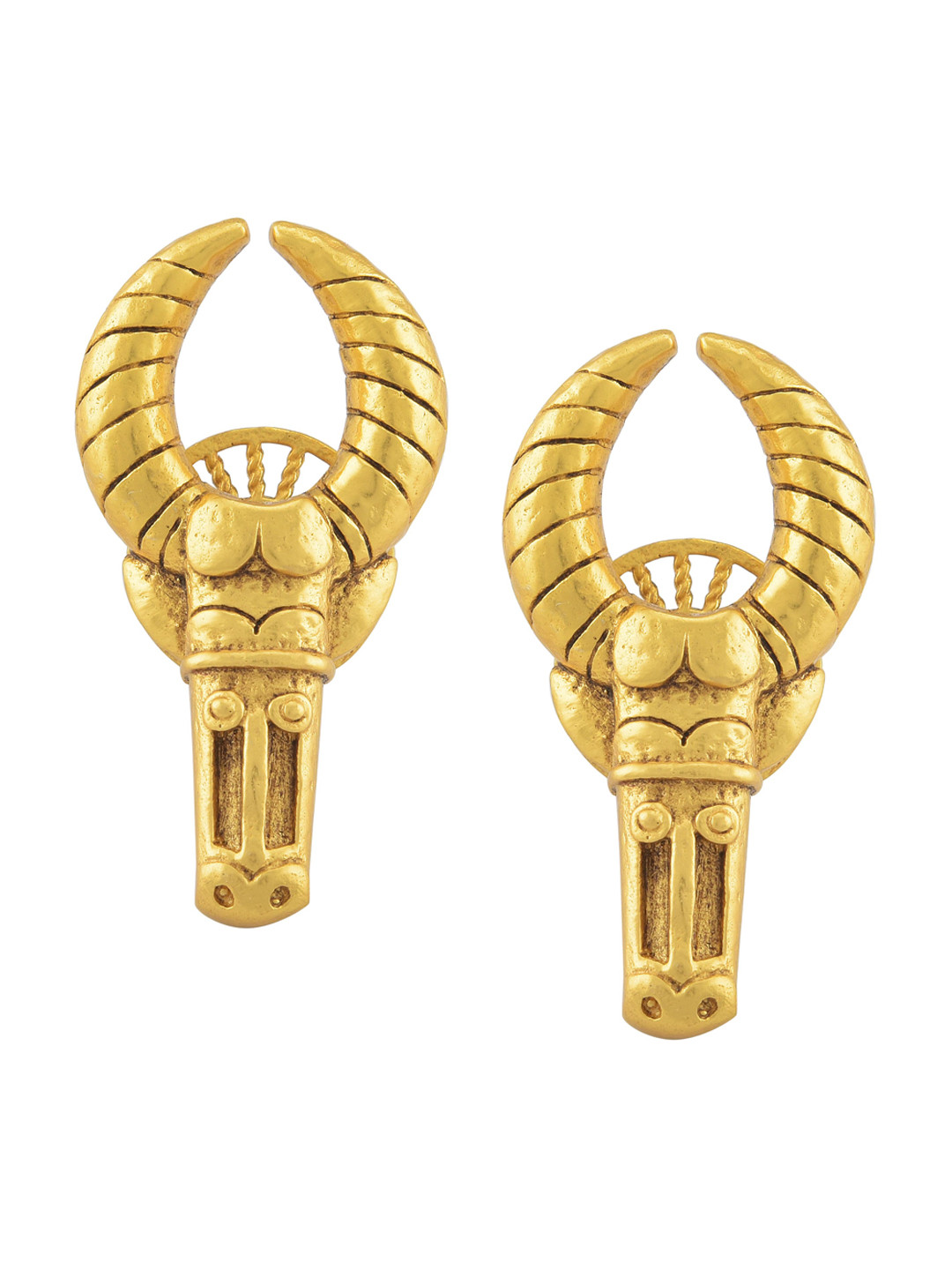 

Masaba Women Gold Plated Gold-Toned Contemporary Studs Earrings