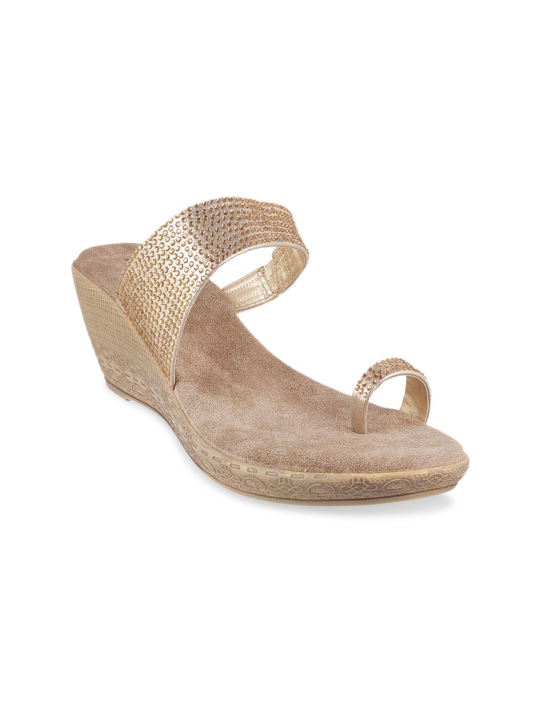 

Metro Women Gold-Toned Embellished Sandals