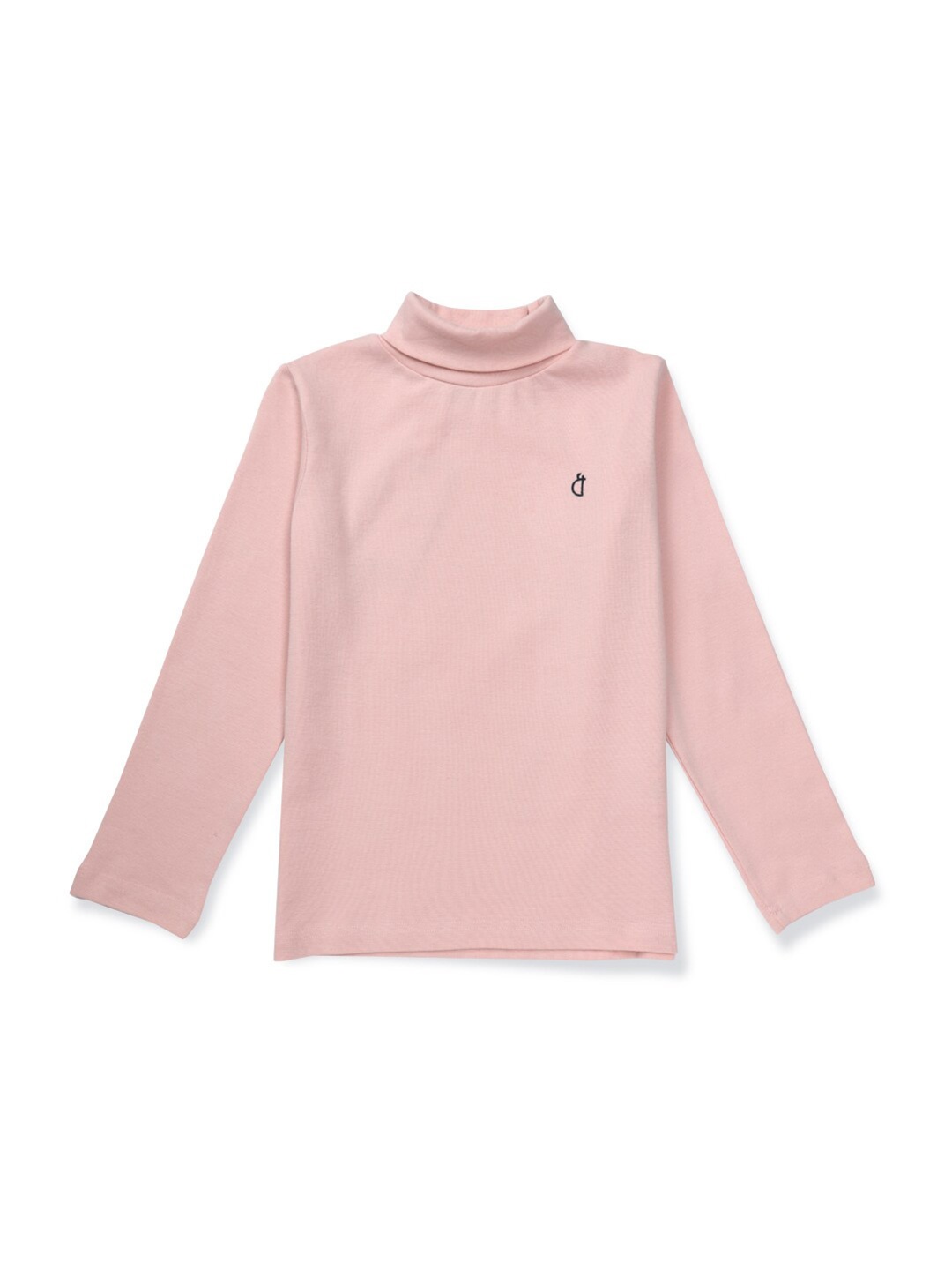 

Gini and Jony Girls Pink Turtle Neck Cotton T-shirt