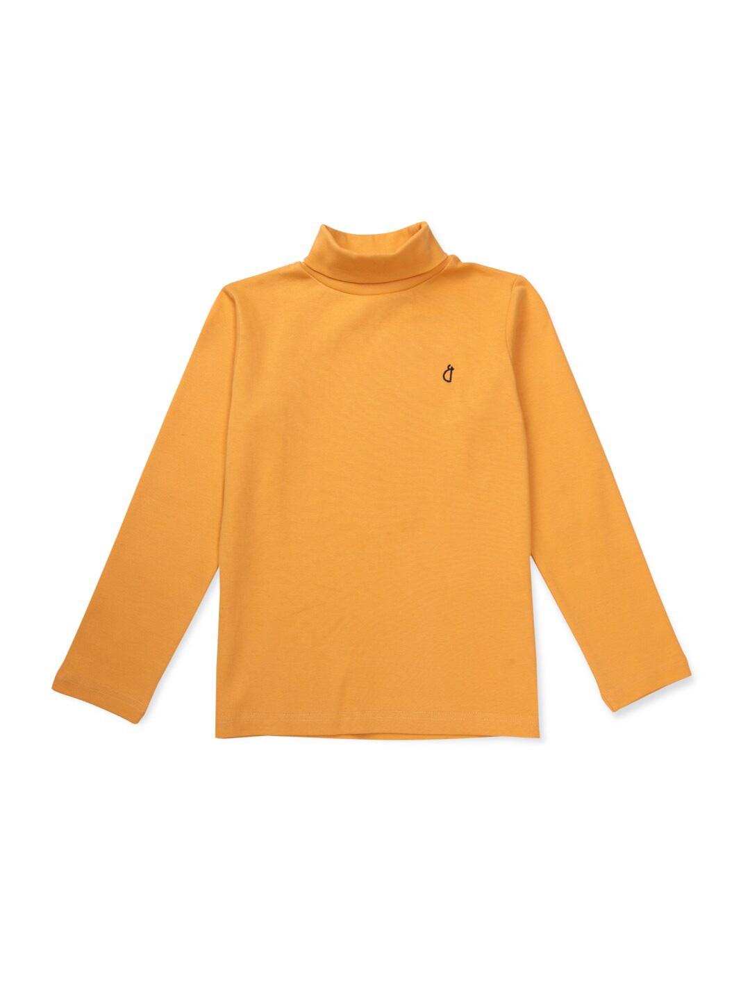 

Gini and Jony Girls Orange Turtle Neck Cotton T-shirt