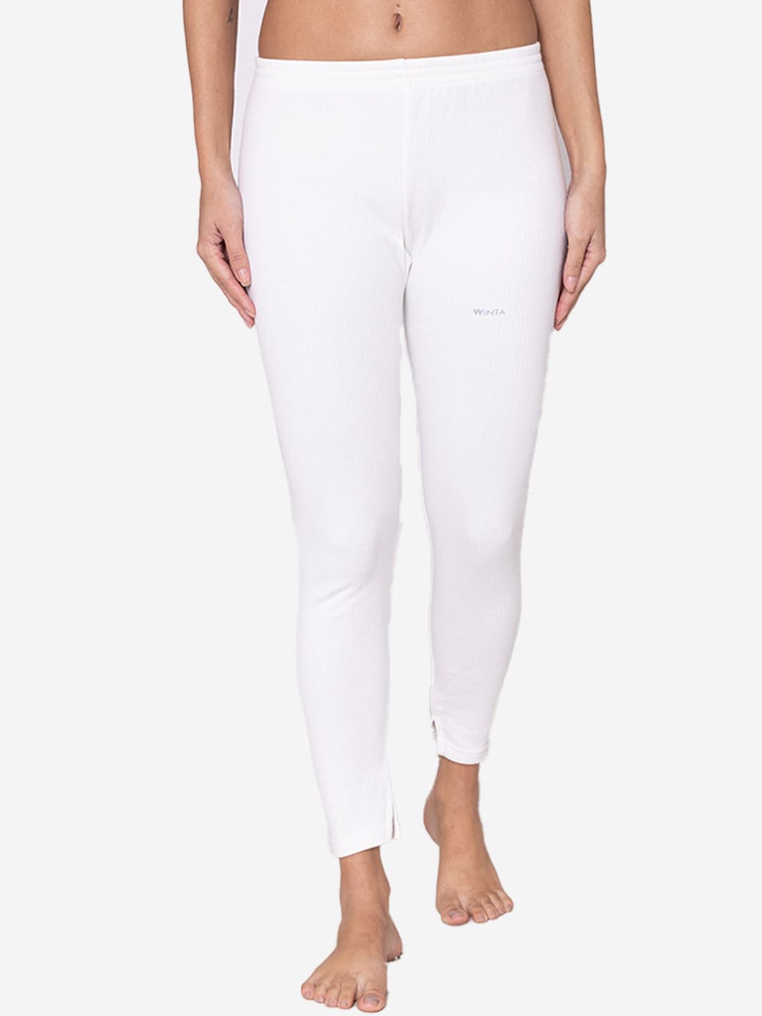 

GROVERSONS Paris Beauty Women White Solid Thermal Bottoms