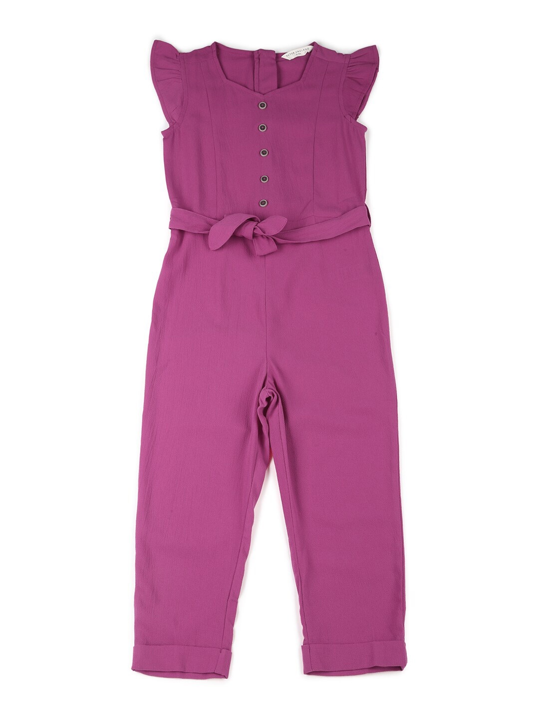 

Peter England Girls Purple Solid Basic Jumpsuit