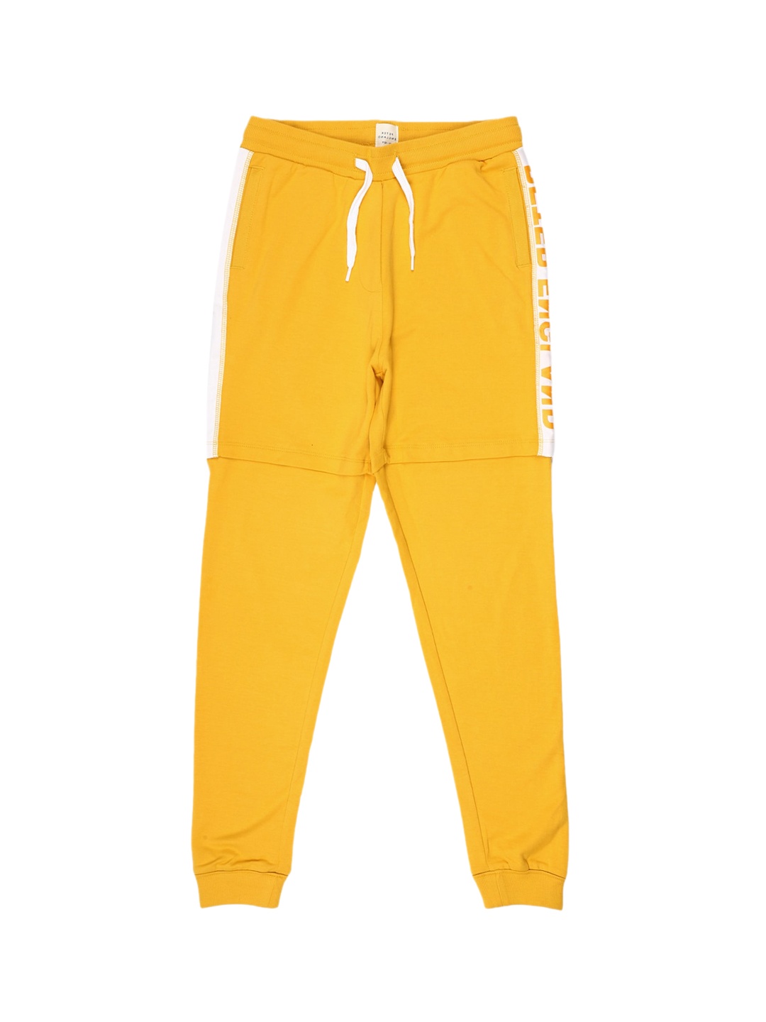 

Peter England Boys Yellow Solid Cotton Joggers