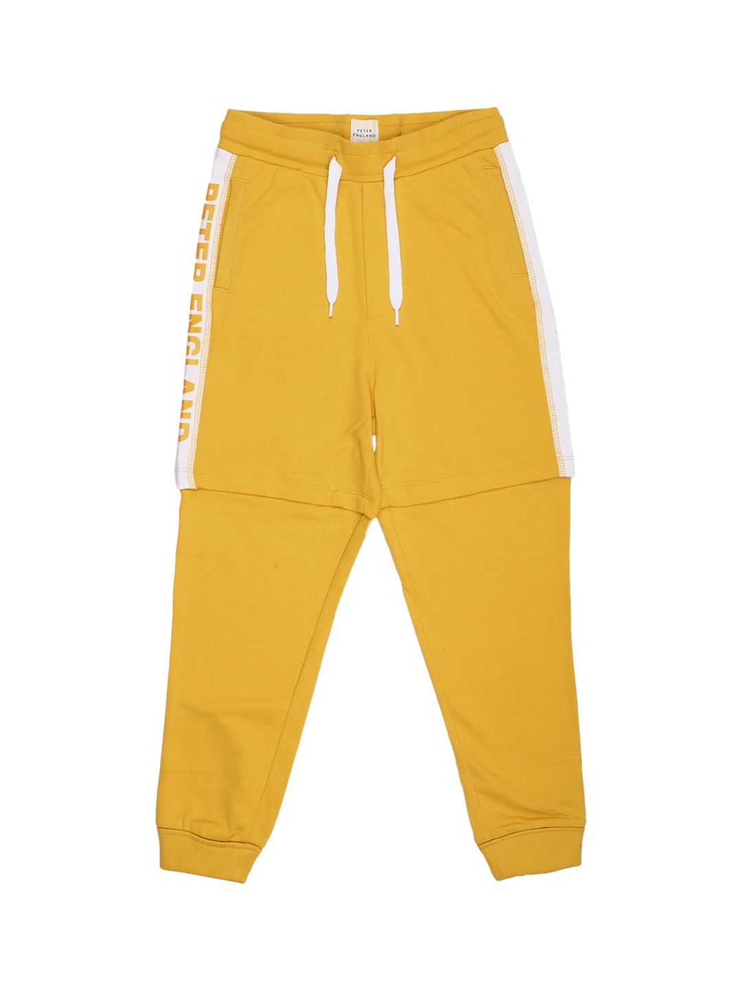 

Peter England Boys Yellow Solid Pure Cotton Joggers