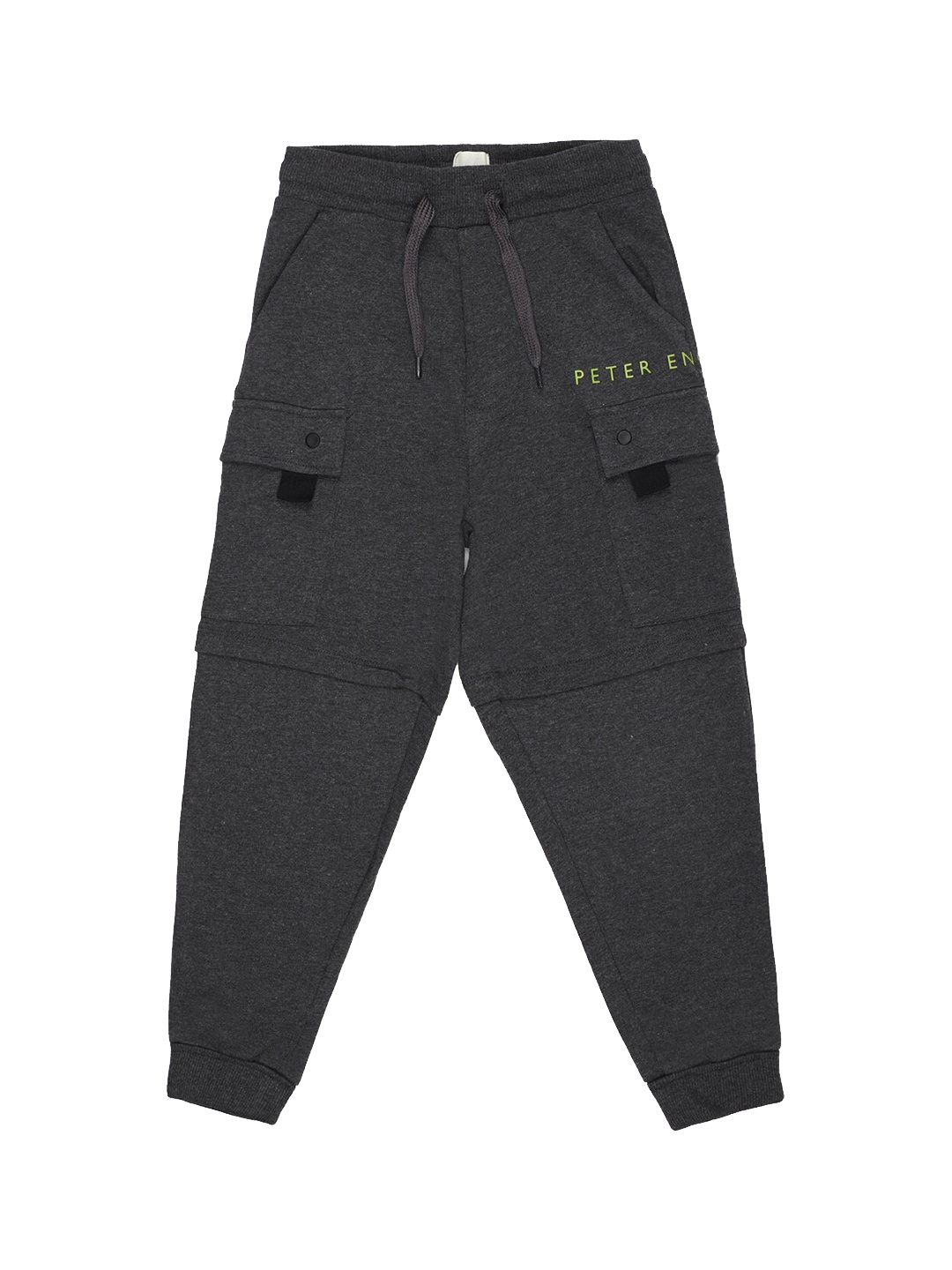 

Peter England Boys Grey Solid Cotton Joggers