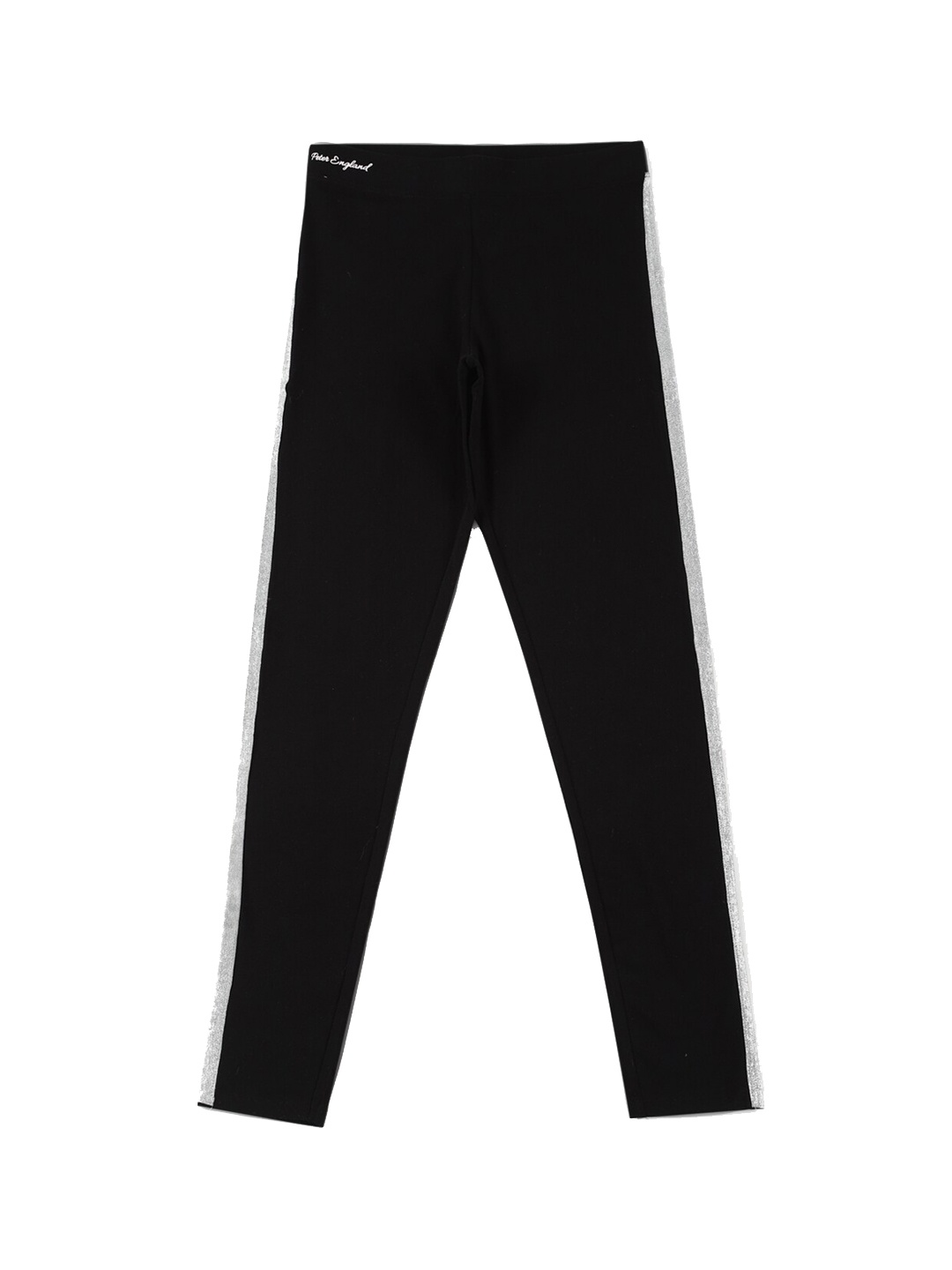 

Peter England Girls Black Solid Ankle Length Leggings