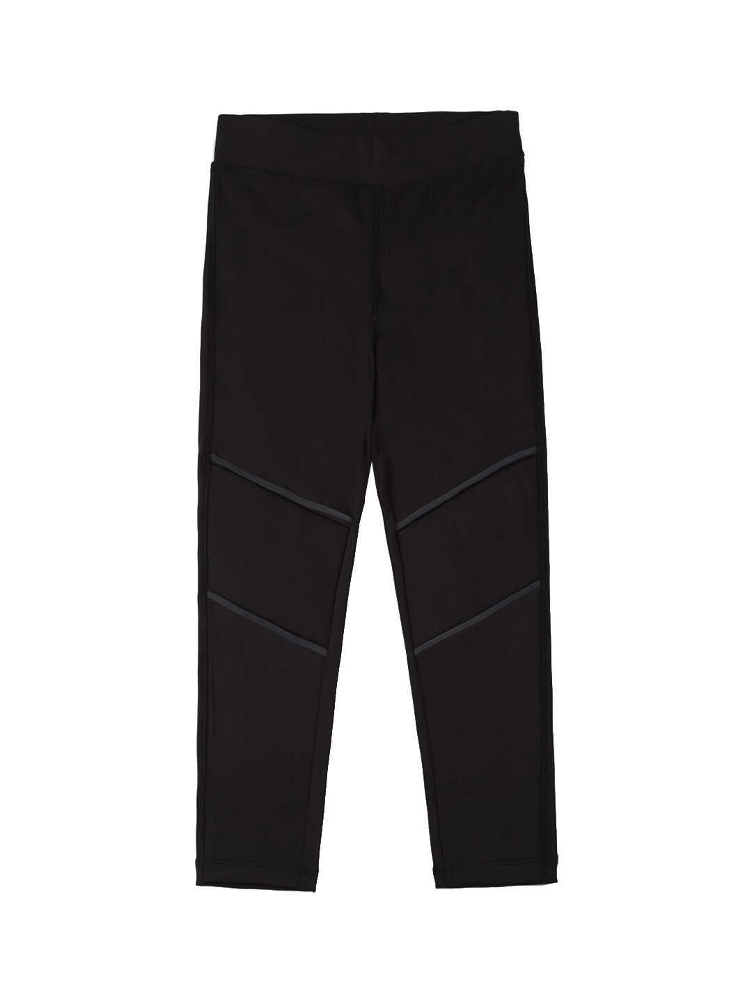 

Peter England Girls Grey Solid Ankle-Length Leggings, Black