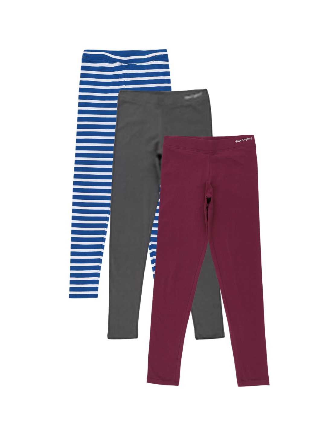

Peter England Girls Pack Of 3 Solid Cotton Leggings, Burgundy
