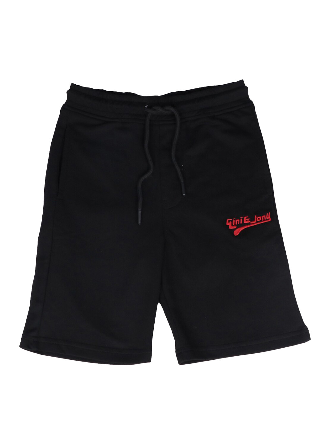 

Gini and Jony Boys Black Cotton Solid Shorts