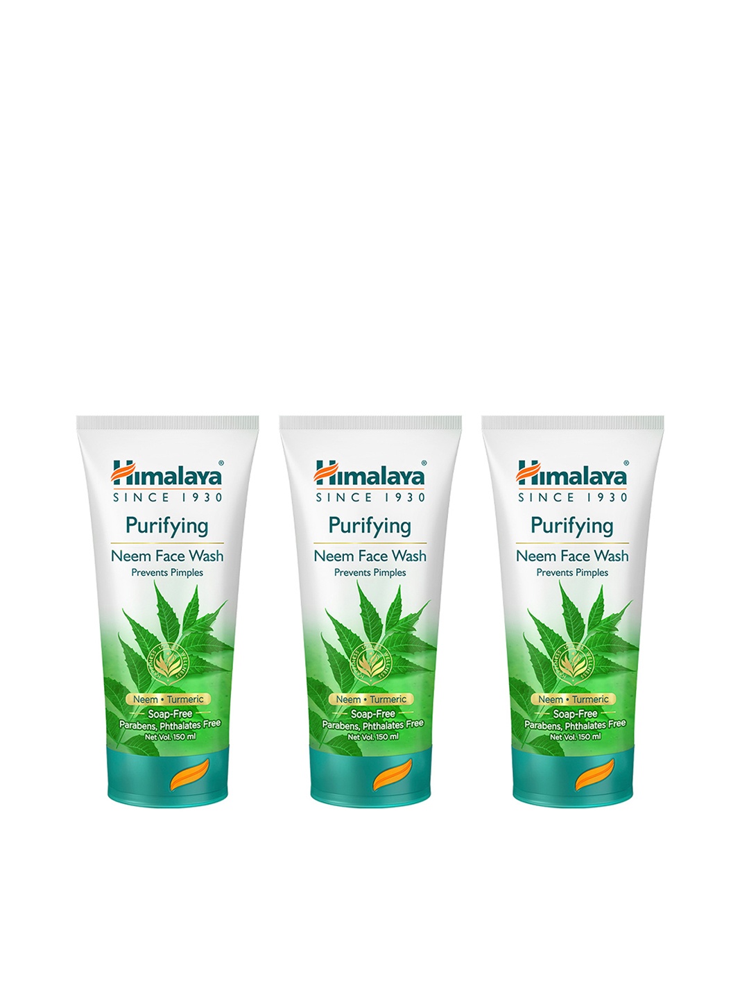 

Himalaya Set of 3 Purifying Neem Face Wash for Acne-Prone Skin - 150 ml Each, Green