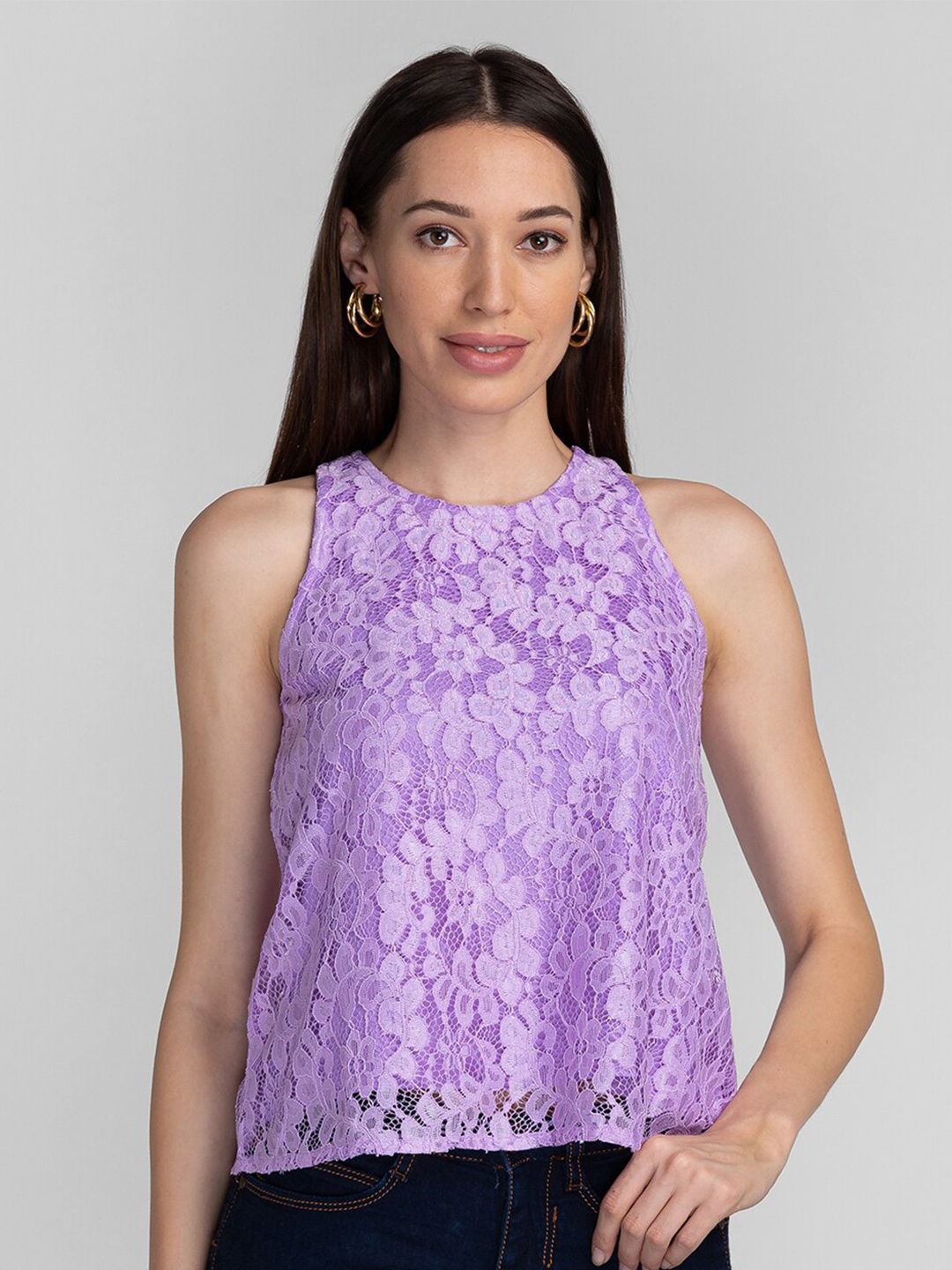 

Globus Lavender Lace A-Line Top