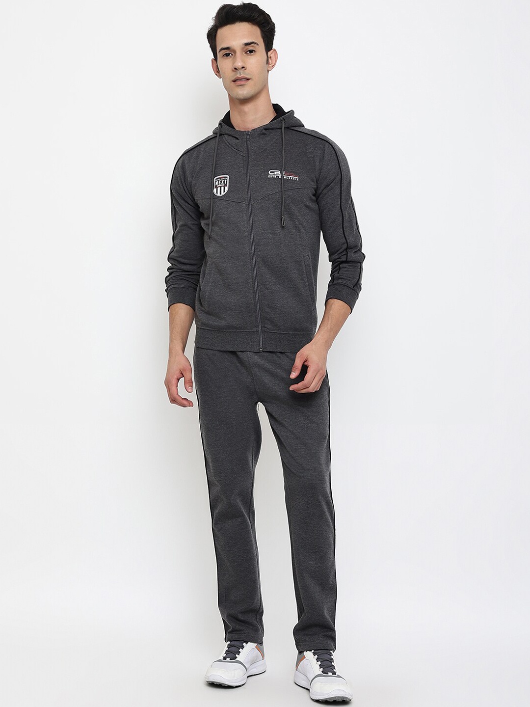 

Cantabil Men Grey Solid Cotton Tracksuits