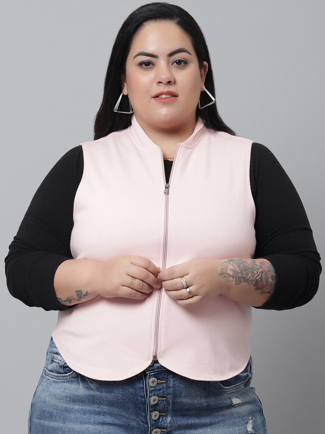 

Rute Women Plus Size Pink Fleece Lightweight Outdoor Bomber Jacket