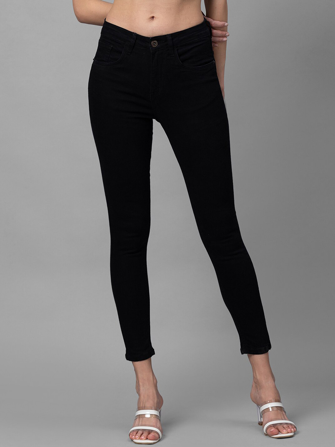 

Globus Women Black Skinny Fit Stretchable Cotton Jeans