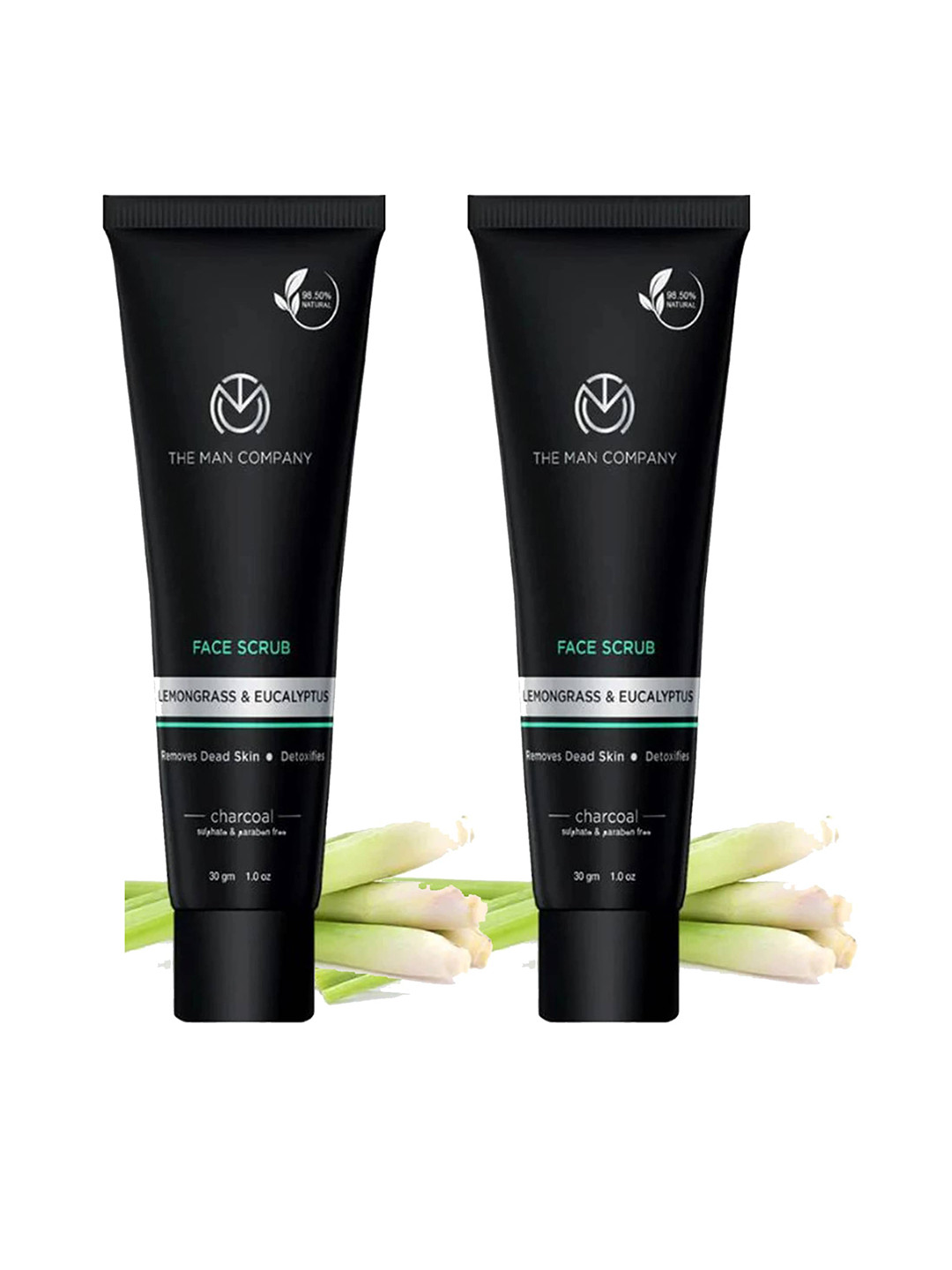 

THE MAN COMPANY Men Charcoal Tan Removal Face Scrub 30ml, Black