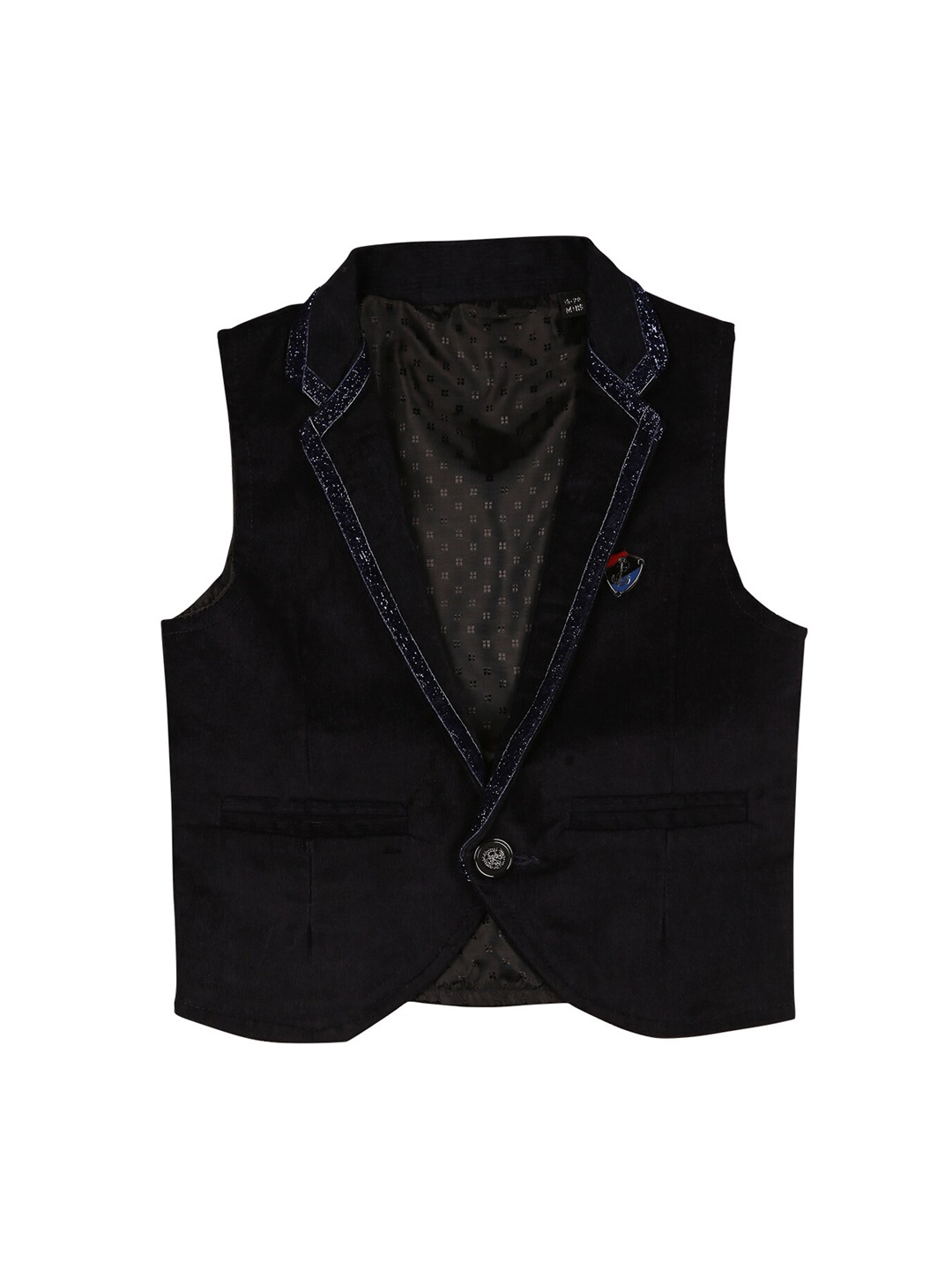 

Actuel Boys Black Solid Partywear Waistcoat