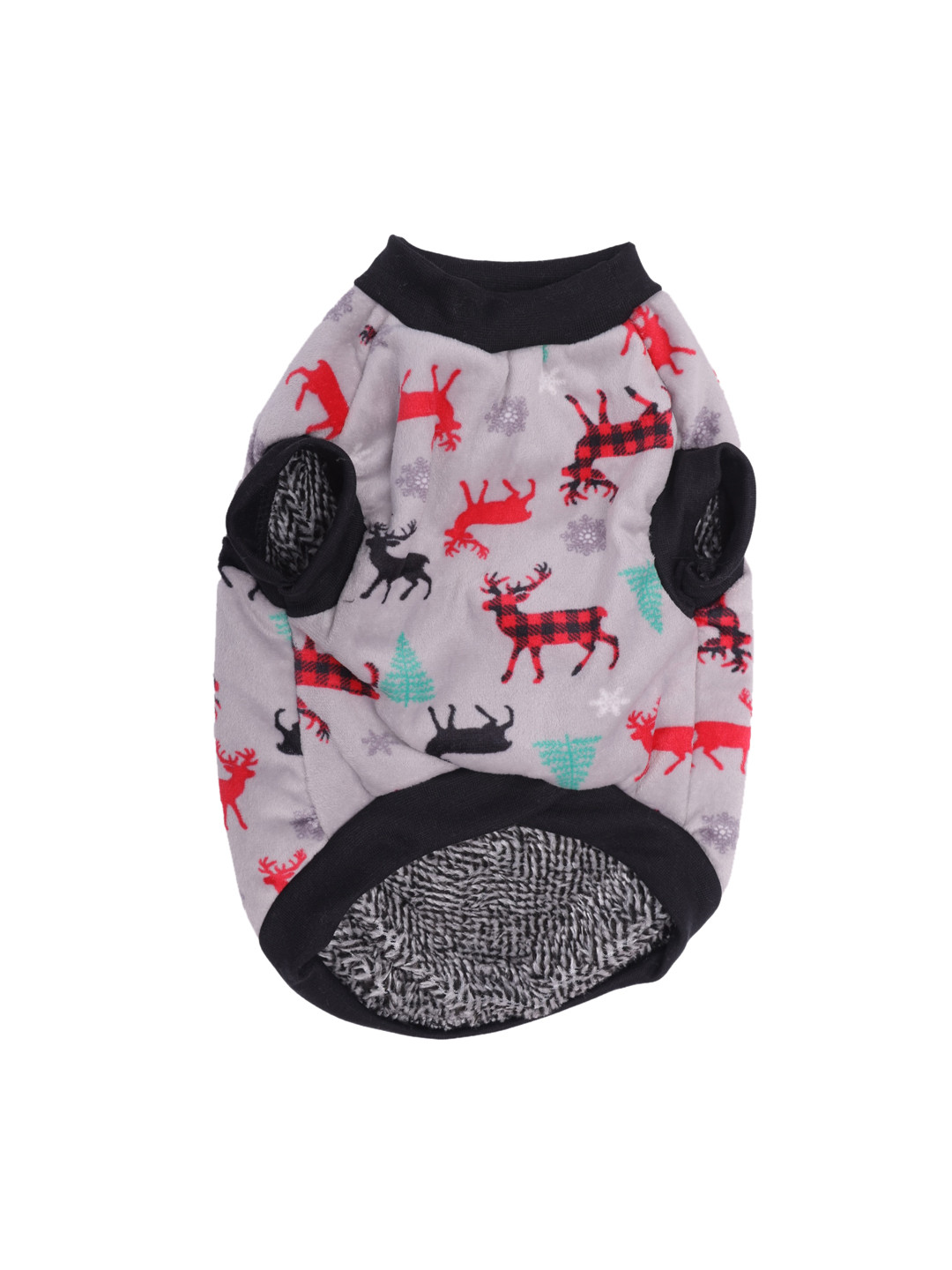 

Lulala Grey Printed Dog Woolen Jackets