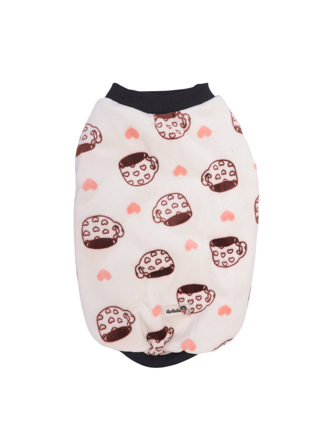 

Lulala Unisex Cream Printed Winter Dog Sweater