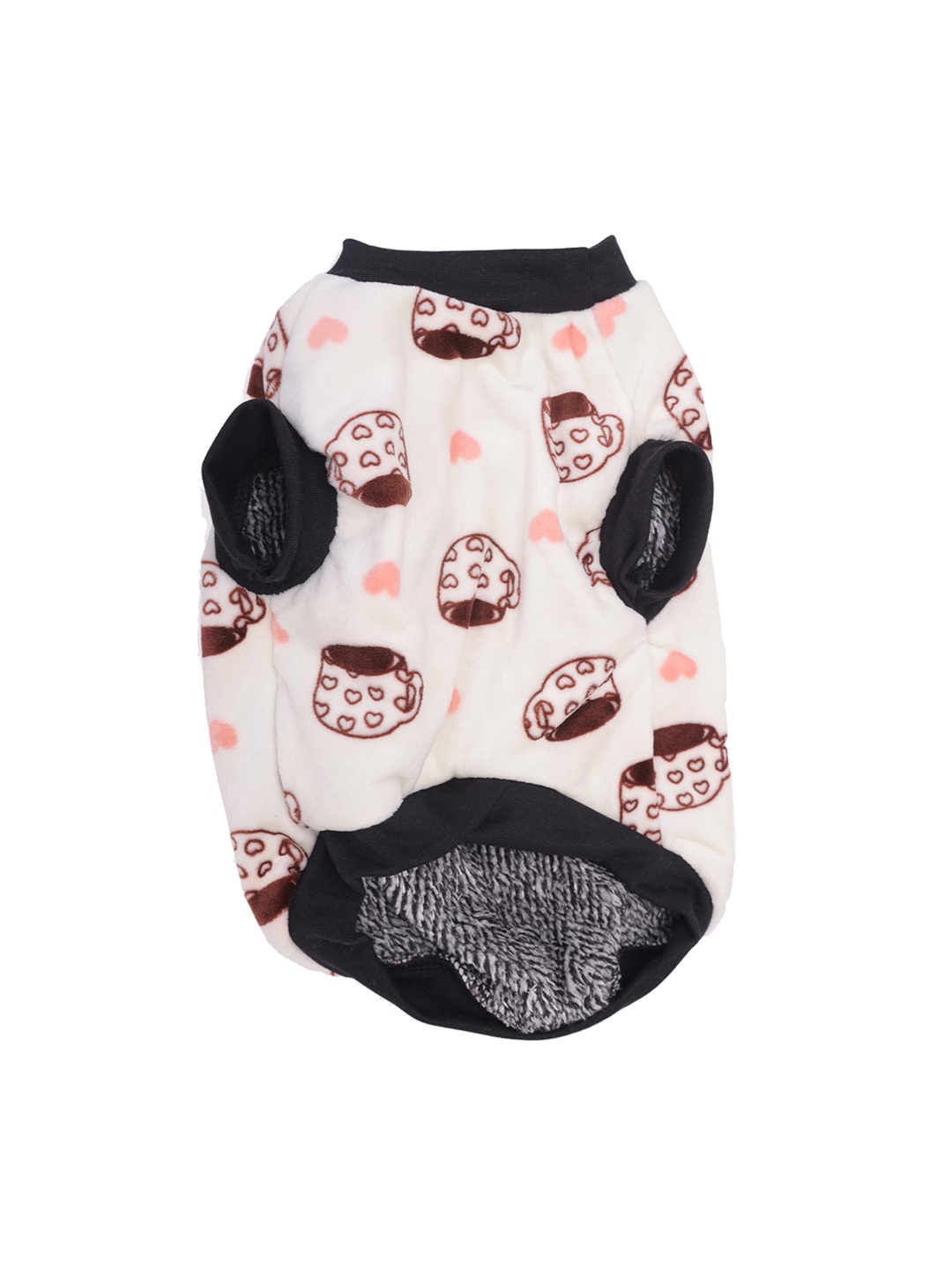 

Lulala Cream-Colored Printed Woolen Dog Sweater