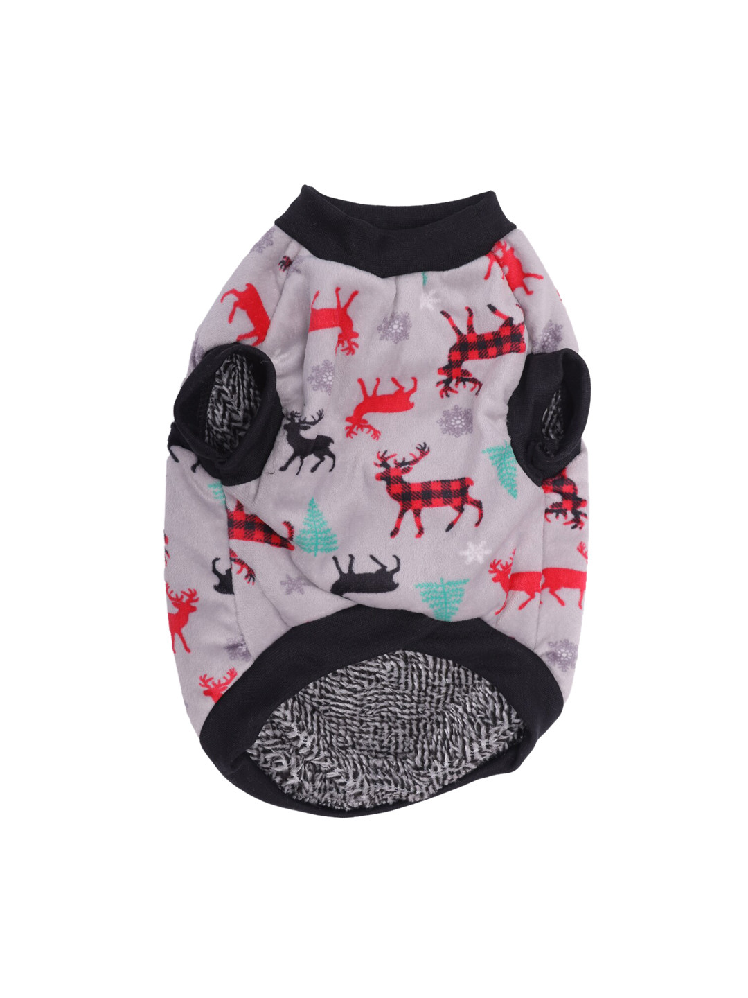 

Lulala Grey Printed Woolen Dog Sweater