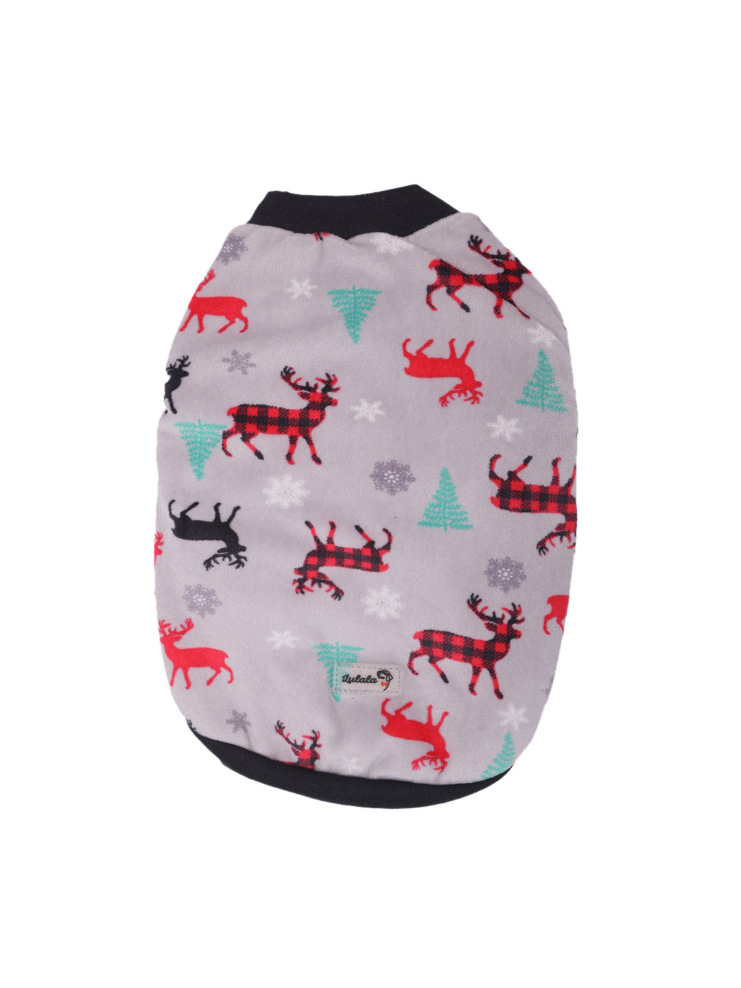 

Lulala Grey Printed Woolen Dog Sweater