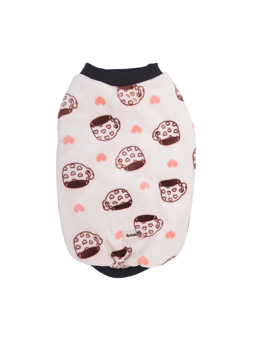 

Lulala Unisex Cream-Colored Printed Woolen Dog Jackets