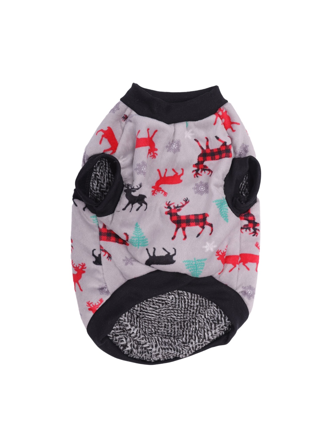 

Lulala Grey Printed Woolen Dog Sweater
