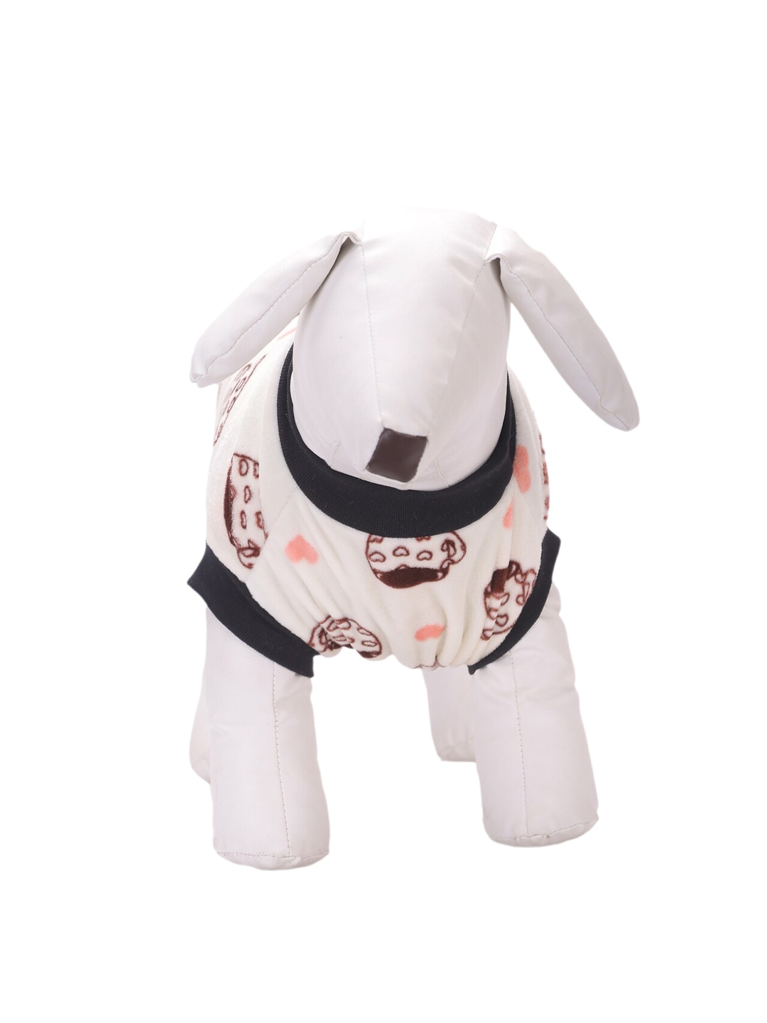 

Lulala Cream-Colored Printed Woolen Dog Sweater