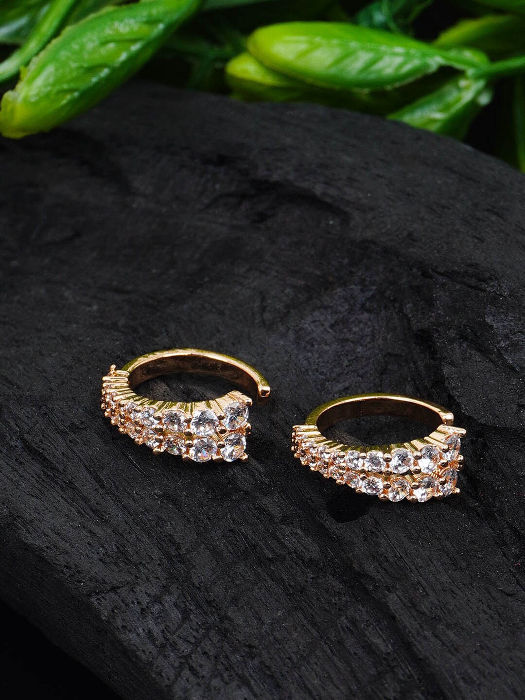 

Ferosh Rose Gold Circular Hoop Earrings