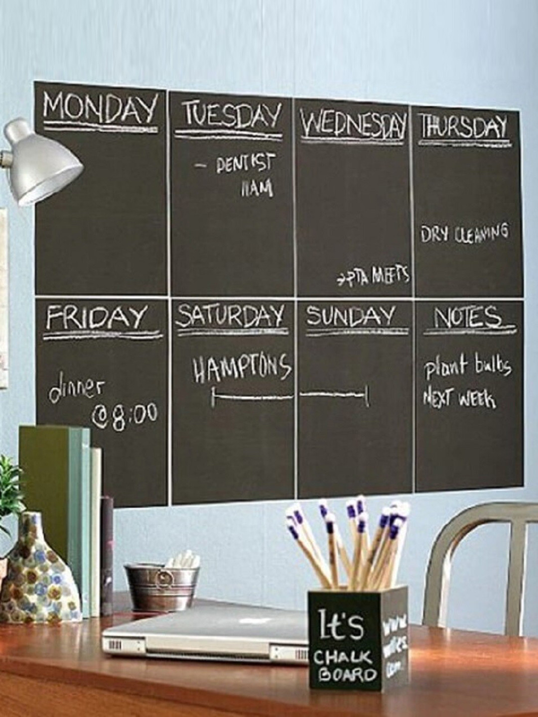 

Awestuffs Black Solid Blackboard Sticker